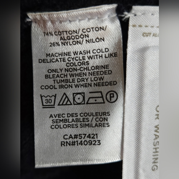 LOFT V-Neck SweaterTextured Navy Sz Sm - Picture 6 of 7